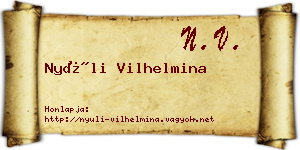 Nyúli Vilhelmina névjegykártya